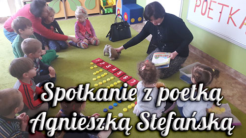 Spotkanie z poetką Agnieszką Stefańską w Przedszkolu Iskierki w Krzeszowicach